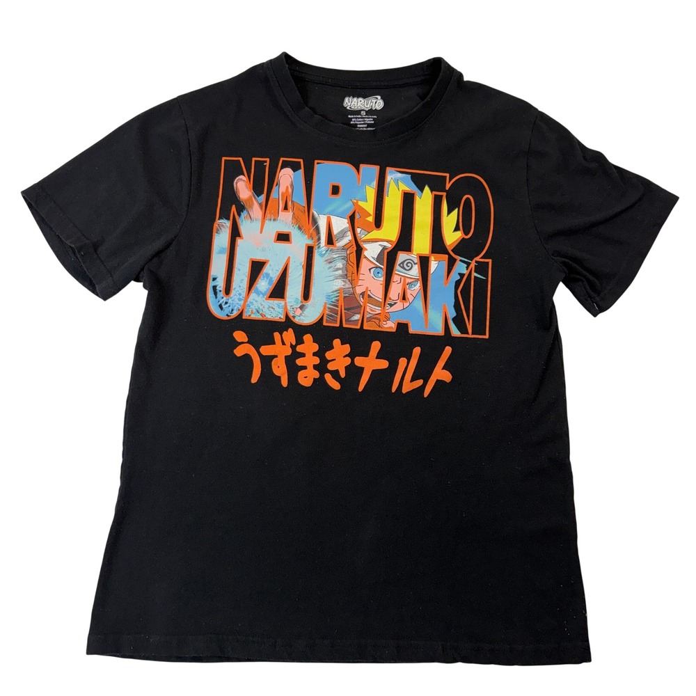 Naruto‎ Graphic Tee Shirt Mens Small Black Anime VIZ Media 2024 C-Life Group OS